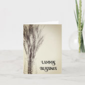 Gedroogde tarwekorrels Lammas Dag Zegeningen Kaart (Voorkant)