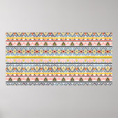 Gedroogde tribale folkpatroon in retro-stijl poster (Voorkant)