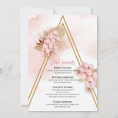 Gedroogde Tropische Bloemen Blush Orchid Bachelore Kaart (Achterkant)