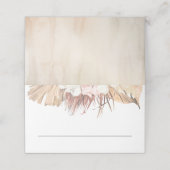 Gedroogde tropische palmbladeren Boho rustieke bru Plaatskaartje (Buitenkant ongevouwen)