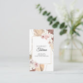 Gedroogde tropische palmbladeren loof elegant mode visitekaartje (Staand voorkant)