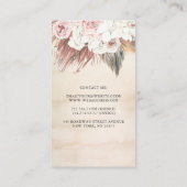 Gedroogde tropische palmbladeren loof elegant mode visitekaartje (Achterkant)