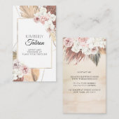 Gedroogde tropische palmbladeren loof elegant mode visitekaartje (Voorkant / Achterkant)