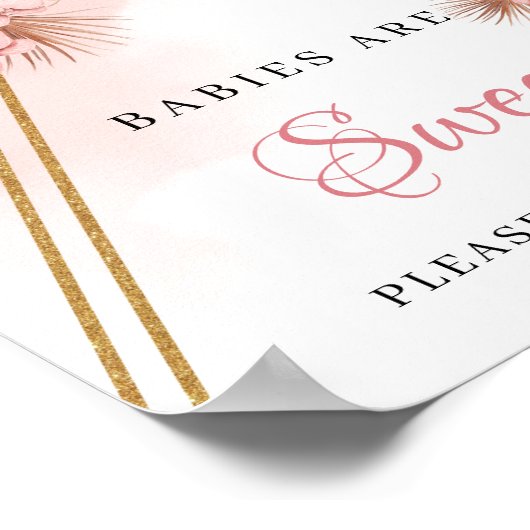 Gedroogde Tropische ventilator Blush Baby is een z Poster (Hoek)