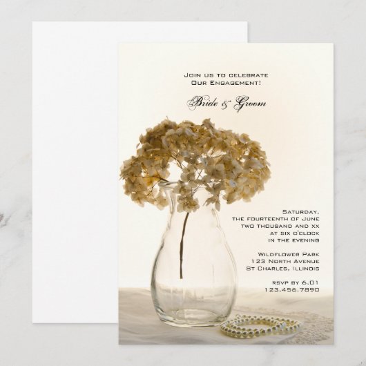 Gedroogde uitnodiging van de opstellende partij vo (Voorkant / Achterkant)