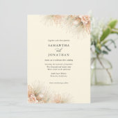 Gedroogde uitnodiging voor een groen huwelijk met  (Staand voorkant)
