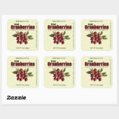 Gedroogde veenbessen productetiket Sticker (Vel)