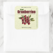 Gedroogde veenbessen productetiket Sticker (Tas)