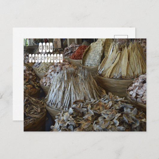 Gedroogde vis in Cebu Briefkaart (Voorkant / Achterkant)