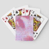 Gedroogde vlekken onder rasterend verouderd ontwer pokerkaarten (Achterkant)