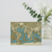 Gedroogde Wereldkaart Briefkaart (Staand voorkant)