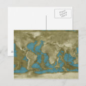 Gedroogde Wereldkaart Briefkaart (Voorkant / Achterkant)