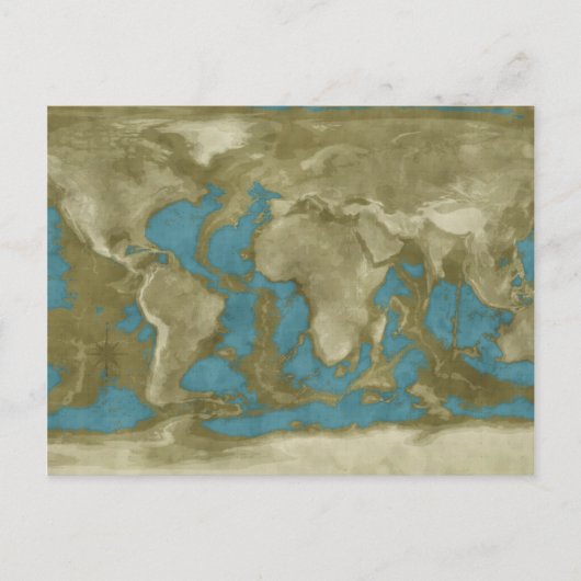 Gedroogde Wereldkaart Briefkaart (Voorkant)