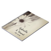 Gedroogde Wheat and Daisy Boerderij Wedding Guest  Notitieboek (Linkerzijde)