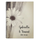 Gedroogde Wheat and Daisy Boerderij Wedding Guest  Notitieboek (Voorkant)