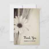 Gedroogde Wheat Daisy Country Boerderij Weddenscha Bedankkaart (Voorkant)