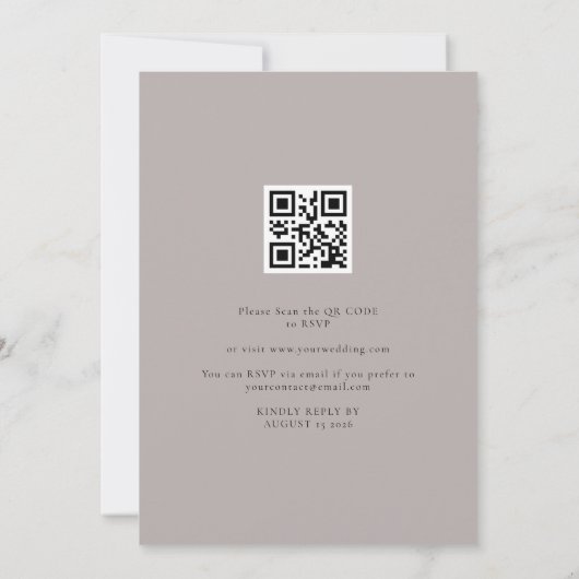 Gedroogde Wildbloemen Budget QR Code Herfst Bruilo Kaart (Achterkant)