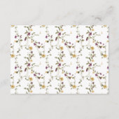 Gedroogde wilde bloem pampas Floral Wedding Place  Kaart (Achterkant)