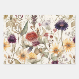 GEDROOGDE WILDE BLOEMEN DECOUPAGE DECORATIEF PAPIE INPAKPAPIER VEL