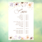 Gedroogde Wilde Bloemen Diensten Menu Raamsticker (Vel 3)