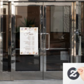 Gedroogde Wilde Bloemen Diensten Menu Raamsticker (Kantoordeur)