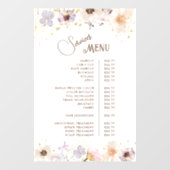 Gedroogde Wilde Bloemen Diensten Menu Raamsticker (Vel)