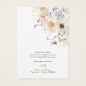 Gedroogde wilde bloemen ketting display kaart (Achterkant)