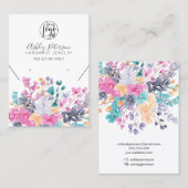 Gedroogde wilde bloemen logo sieraden oorbel ketti visitekaartje (Voorkant / Achterkant)