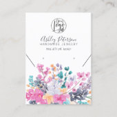 Gedroogde wilde bloemen logo sieraden oorbel ketti visitekaartje (Voorkant)