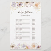 Gedroogde wilde bloemen prijslijst flyer (Voorkant)