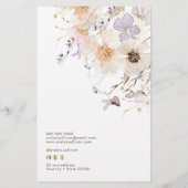 Gedroogde wilde bloemen prijslijst flyer (Achterkant)