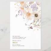 Gedroogde wilde bloemen prijslijst flyer (Achterkant)