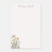 Gedroogde wilde bloemenboeket gepersonaliseerde na post-it® notes (Voorkant)