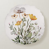Gedroogde wilde bloemenboeket rond kussen (Voorkant)