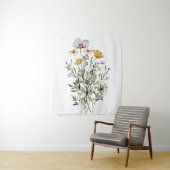 Gedroogde wilde bloemenboeket wandkleed (In situ)