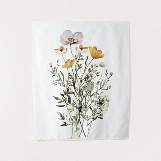 Gedroogde wilde bloemenboeket wandkleed (Voorkant)