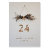 Gedroogde wilde bloempampa's | Rustieke bruiloft d Kaart (Achterkant)