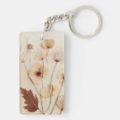gedroogde wilde-bloemschikken sleutelhanger (achterkant)