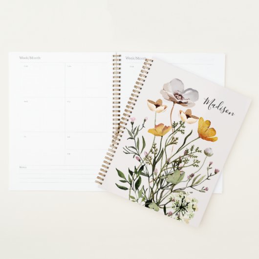 Gedroogde Wildflower Boeket Afspraakboek 2026 Planner (Display)