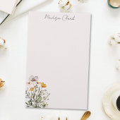 Gedroogde Wildflower Boeket Gepersonaliseerde naam Briefpapier