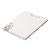 Gedroogde Wildflower Boeket Gepersonaliseerde naam Notitieblok (Linkerzijde)