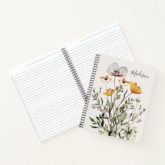 Gedroogde Wildflower Boeket Todo Lijst Notitieboek (Binnen)