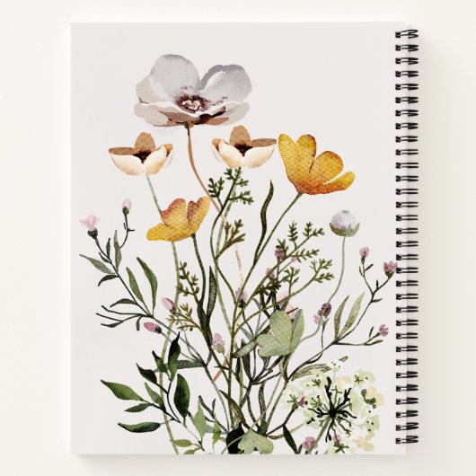 Gedroogde Wildflower Boeket Todo Lijst Notitieboek (Achterkant)