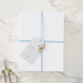 Gedroogde witte rozen gepersonaliseerde namen voor cadeaulabel (Met Touw)