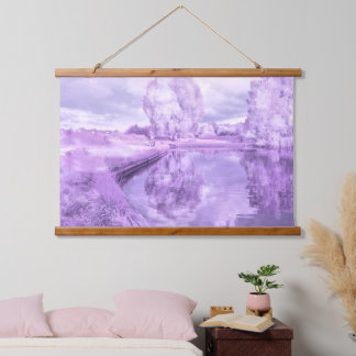 Gedroomd landschap watercolorstijl  hangend wandkleed