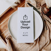 Gedrukt 4" x 9" Menu