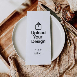 Gedrukt 4" x 9" Menu