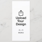 Gedrukt 4" x 9" Menu (Voorkant)
