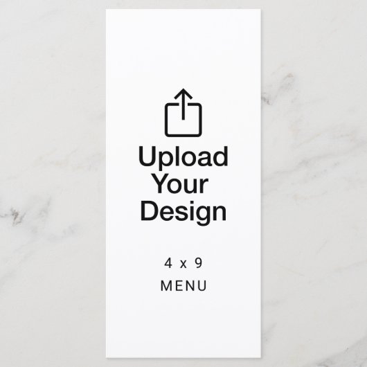 Gedrukt 4" x 9" Menu (Voorkant)