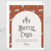 Gedrukt 8x10 Western douchefles chug teken (Voorkant / Achterkant)